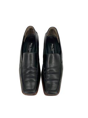 Paul Green Munchen Vintage Loafers Black Leather Square Toe US Size 8 UK 5.5